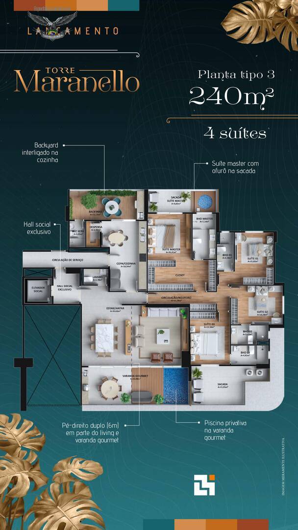 Apartamento, 4 quartos, 232 m² - Foto 28