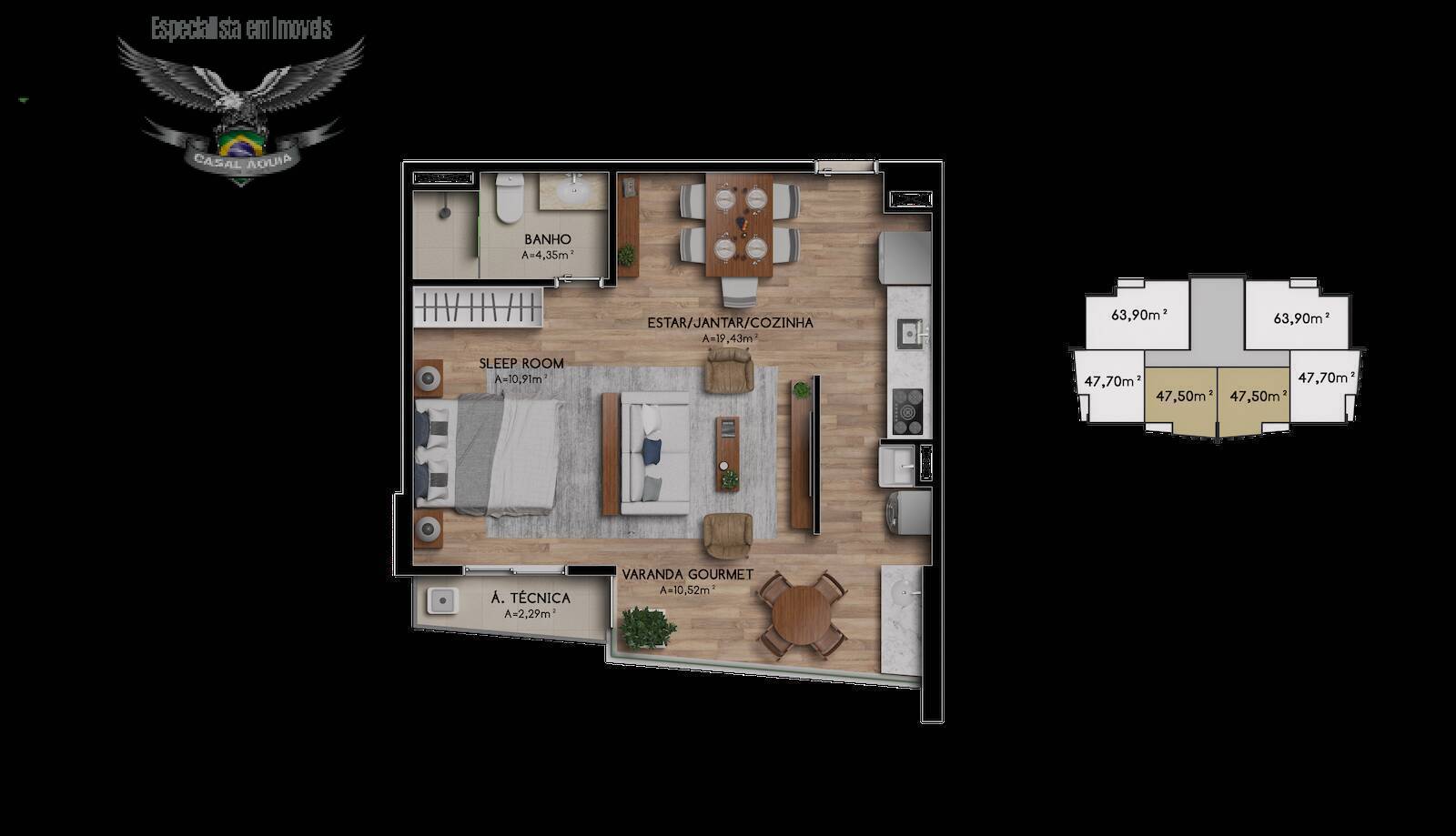 Apartamento à venda com 1 quarto, 47m² - Foto 29