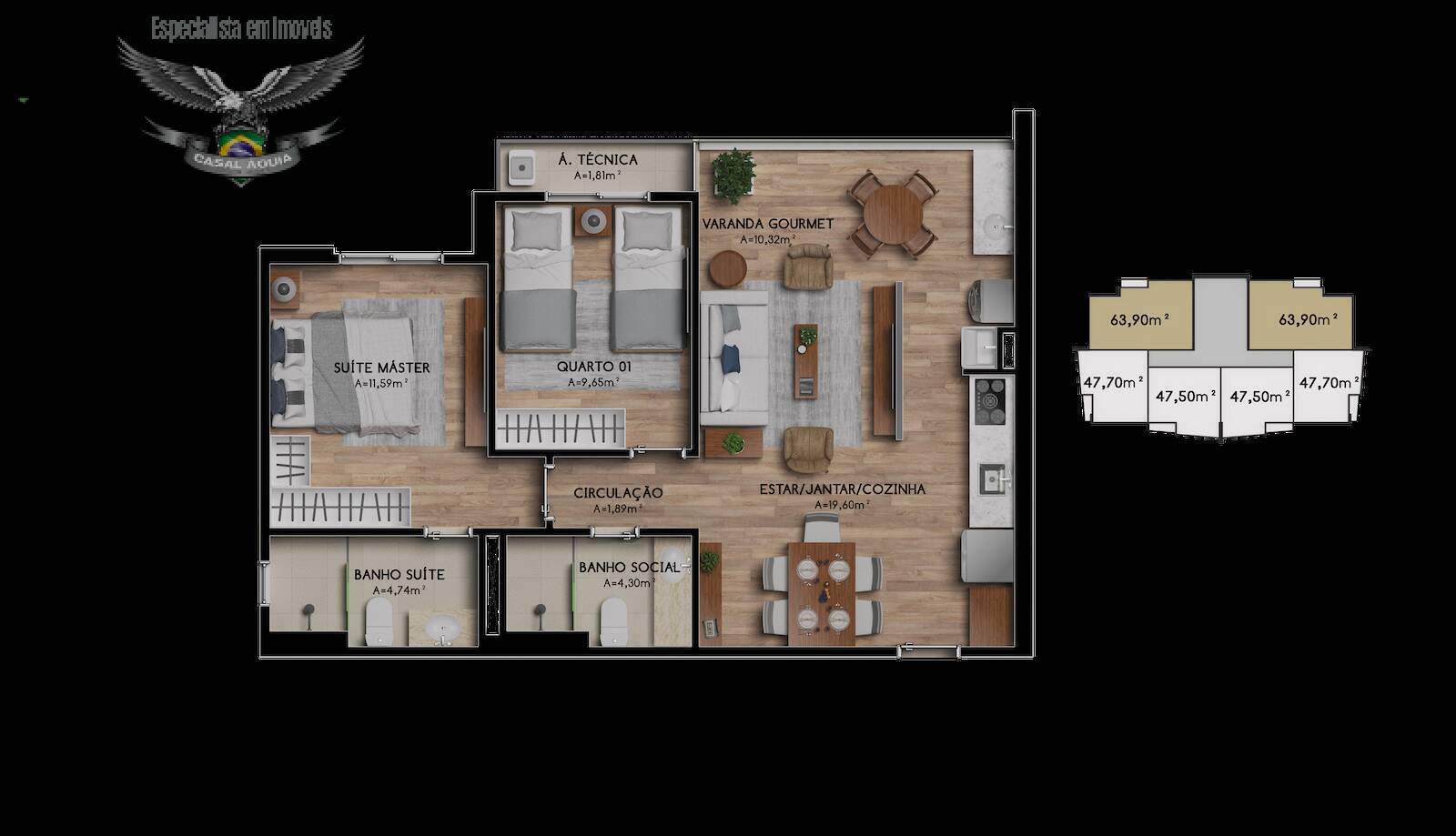 Apartamento à venda com 1 quarto, 47m² - Foto 34