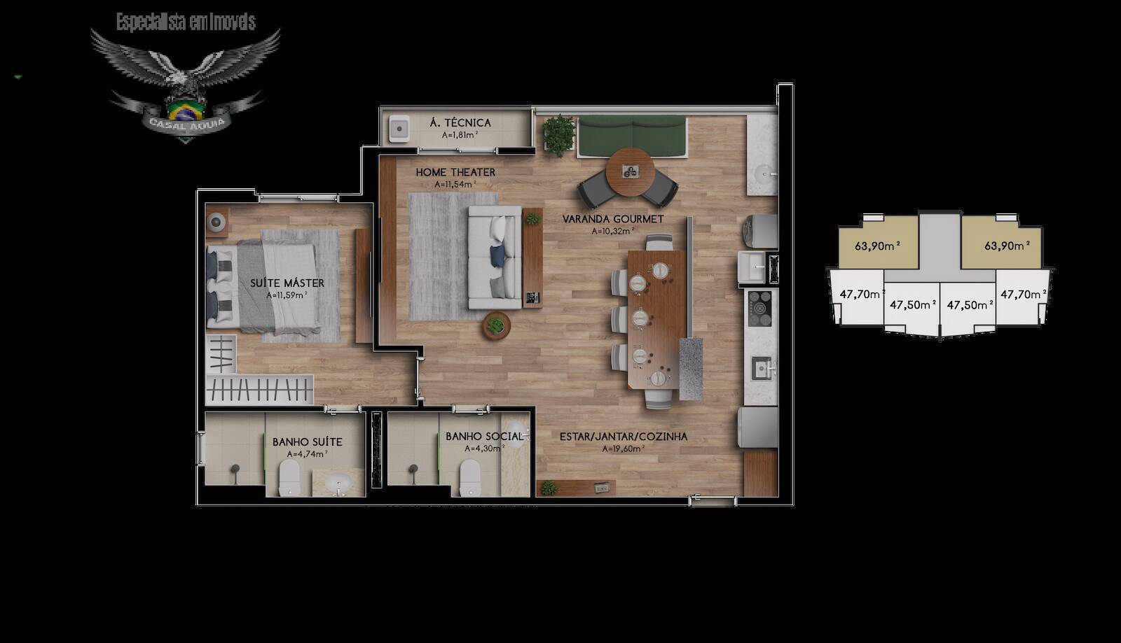Apartamento à venda com 1 quarto, 47m² - Foto 32