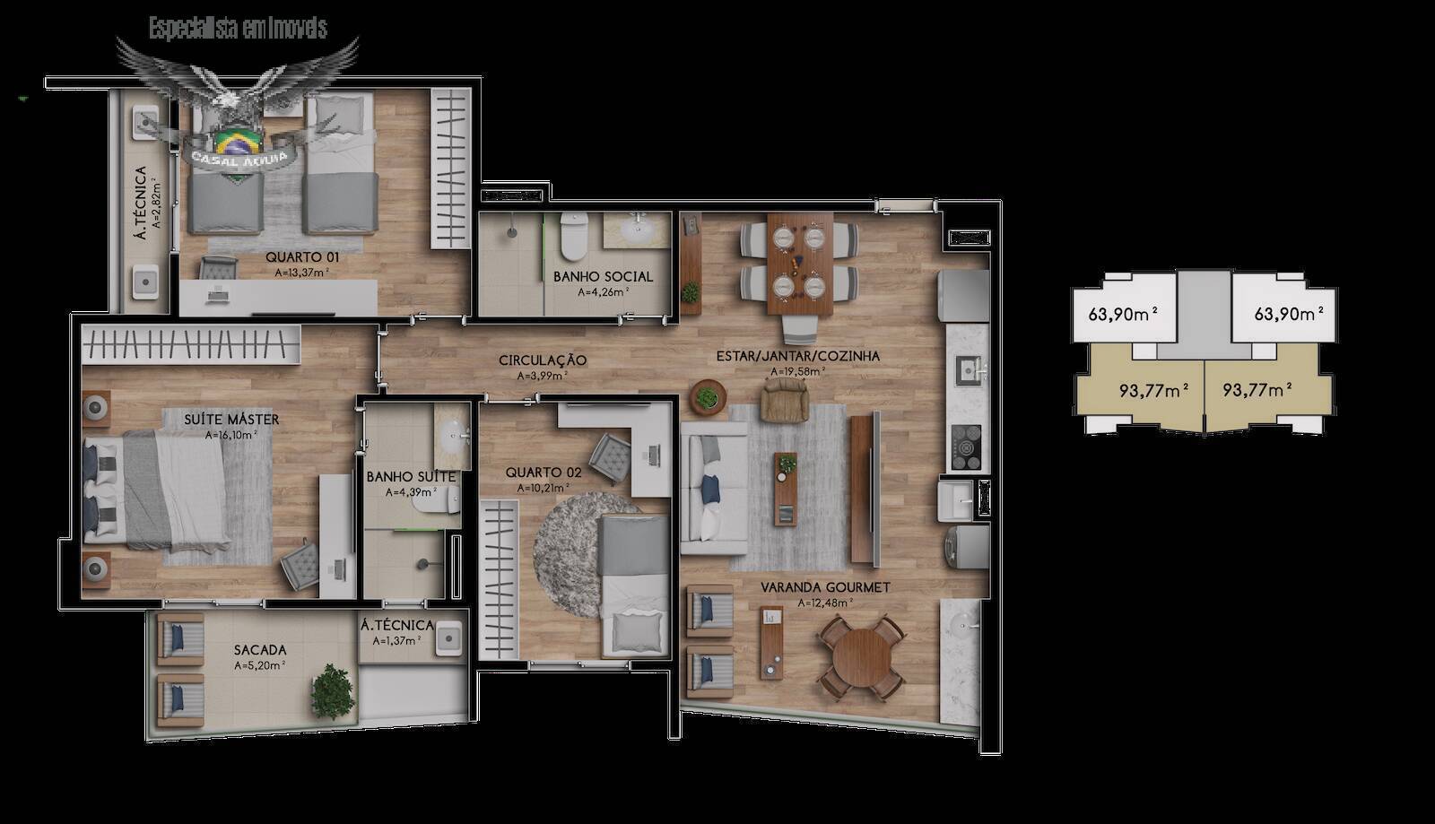 Apartamento à venda com 1 quarto, 47m² - Foto 33