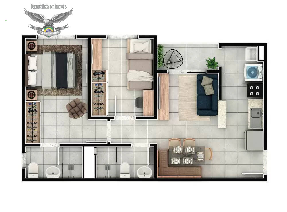 Apartamento à venda com 2 quartos, 51m² - Foto 45