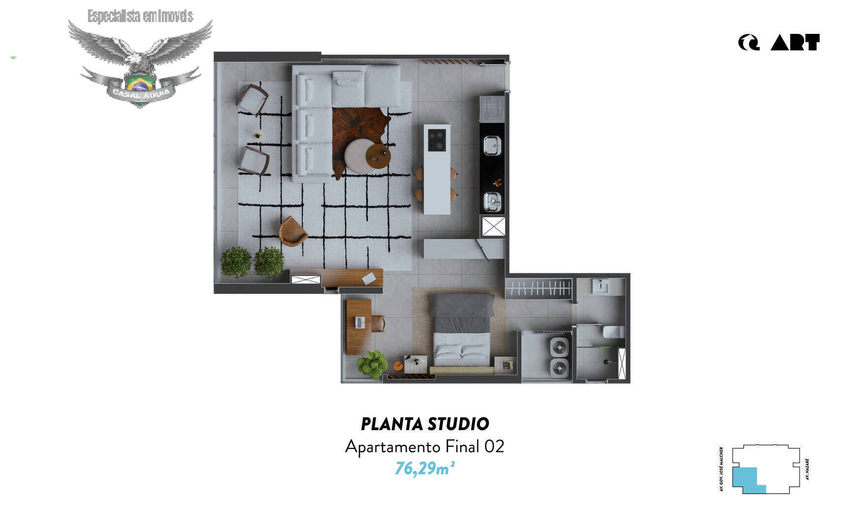 Apartamento à venda com 1 quarto, 76m² - Foto 24