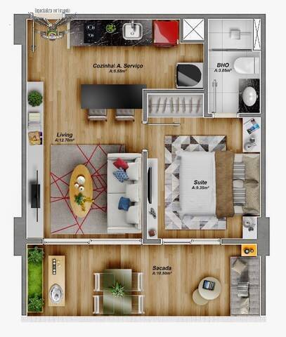 Apartamento, 1 quarto, 46 m² - Foto 23