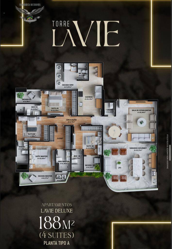 Apartamento à venda com 4 quartos, 188m² - Foto 18