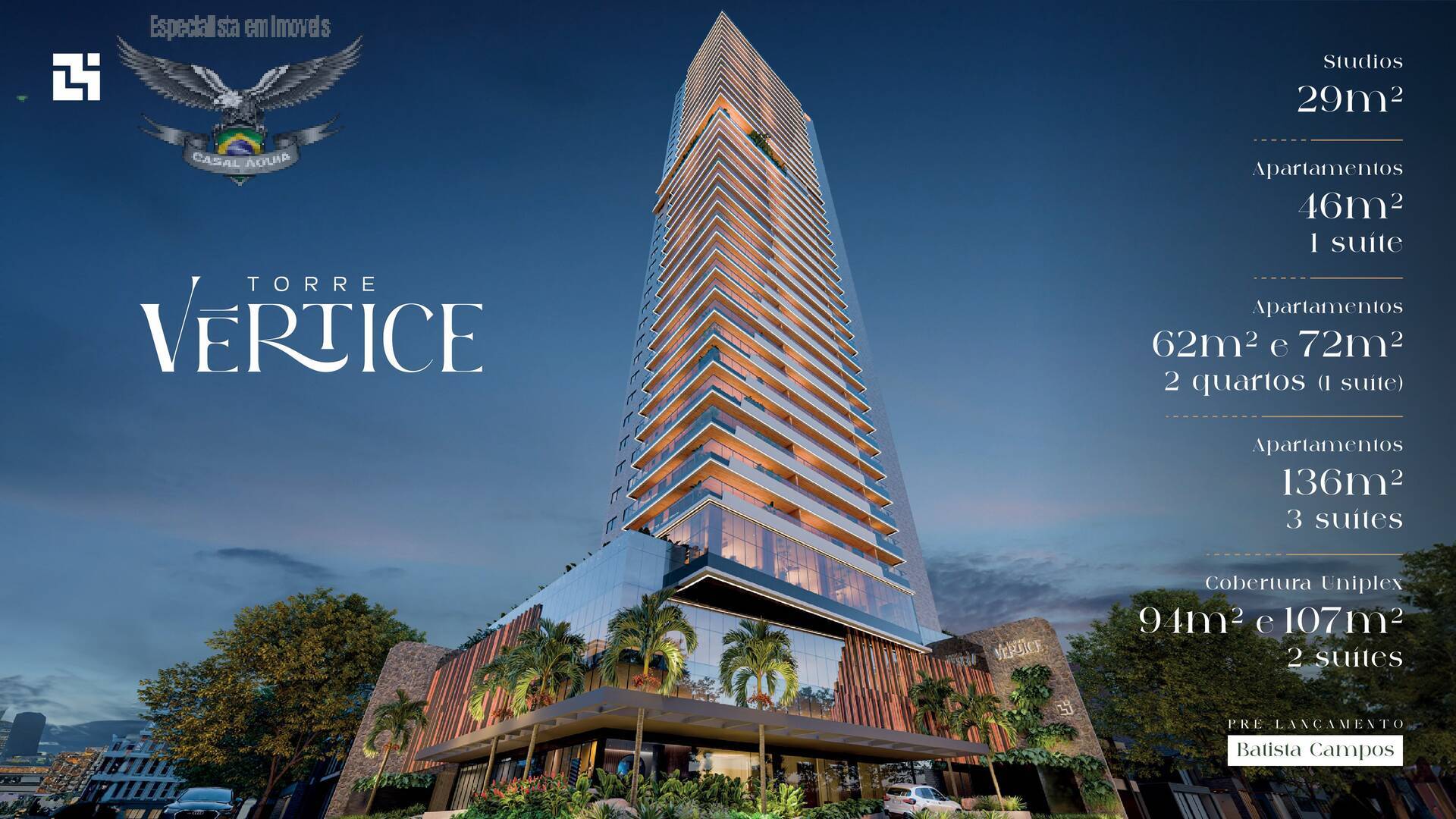DESCUBRA E EXCLUSIVIDADE DO TORRE VÉRTICE NA BATISTA CAMPOS