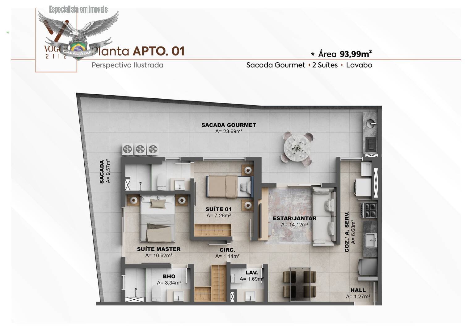 Apartamento à venda com 2 quartos, 93m² - Foto 9