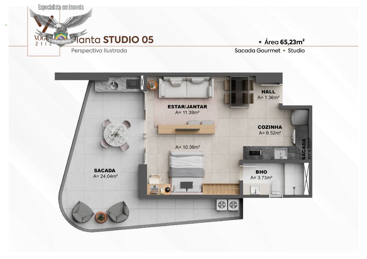 Apartamento à venda com 1 quarto, 65m² - Foto 8