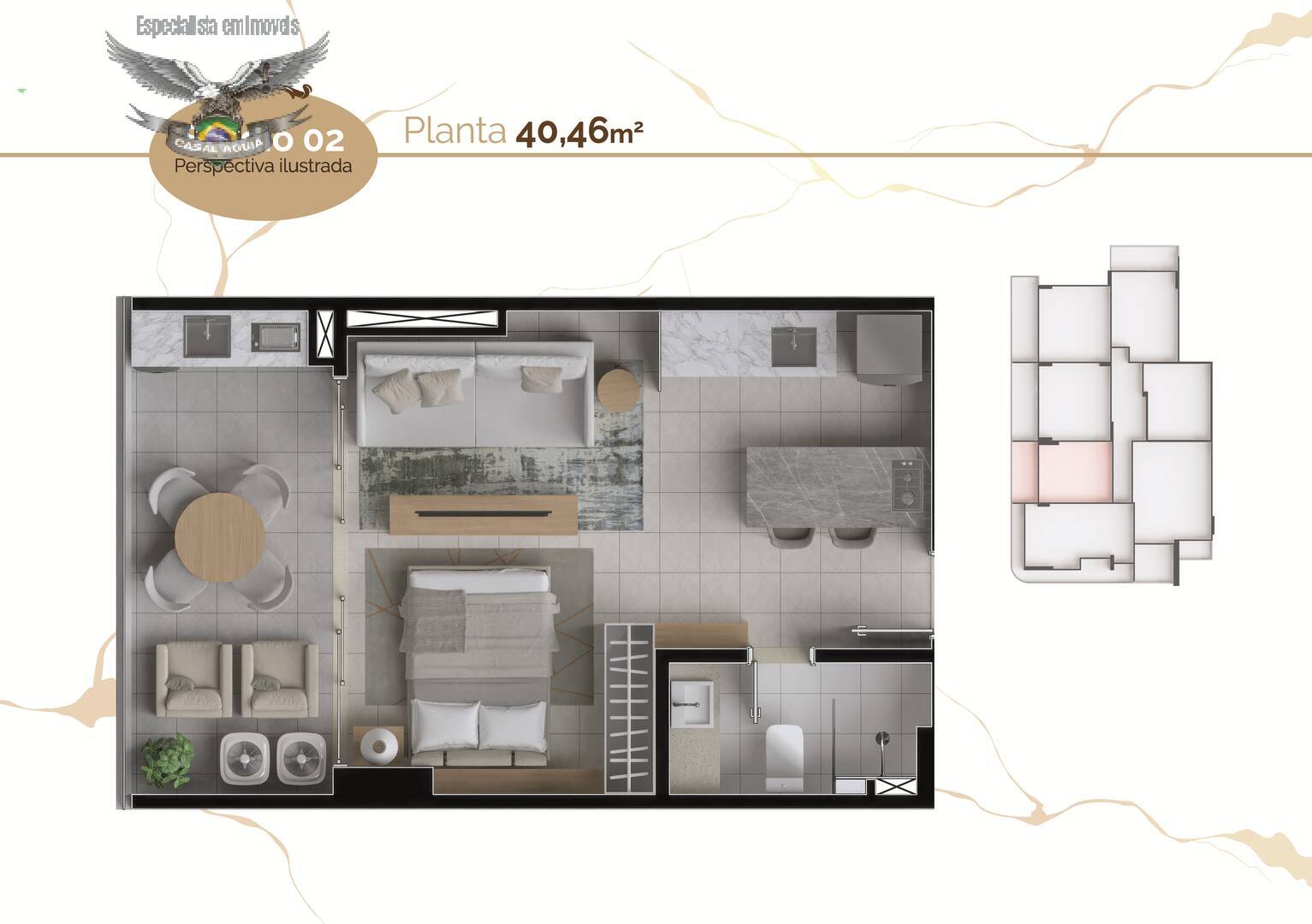 Apartamento à venda com 1 quarto, 51m² - Foto 11