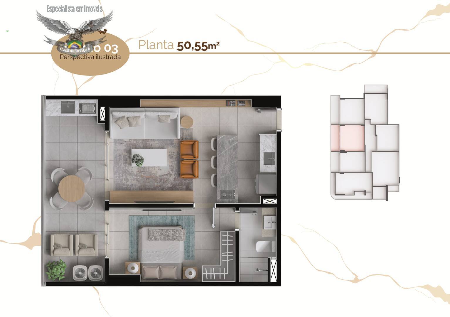 Apartamento à venda com 1 quarto, 51m² - Foto 17