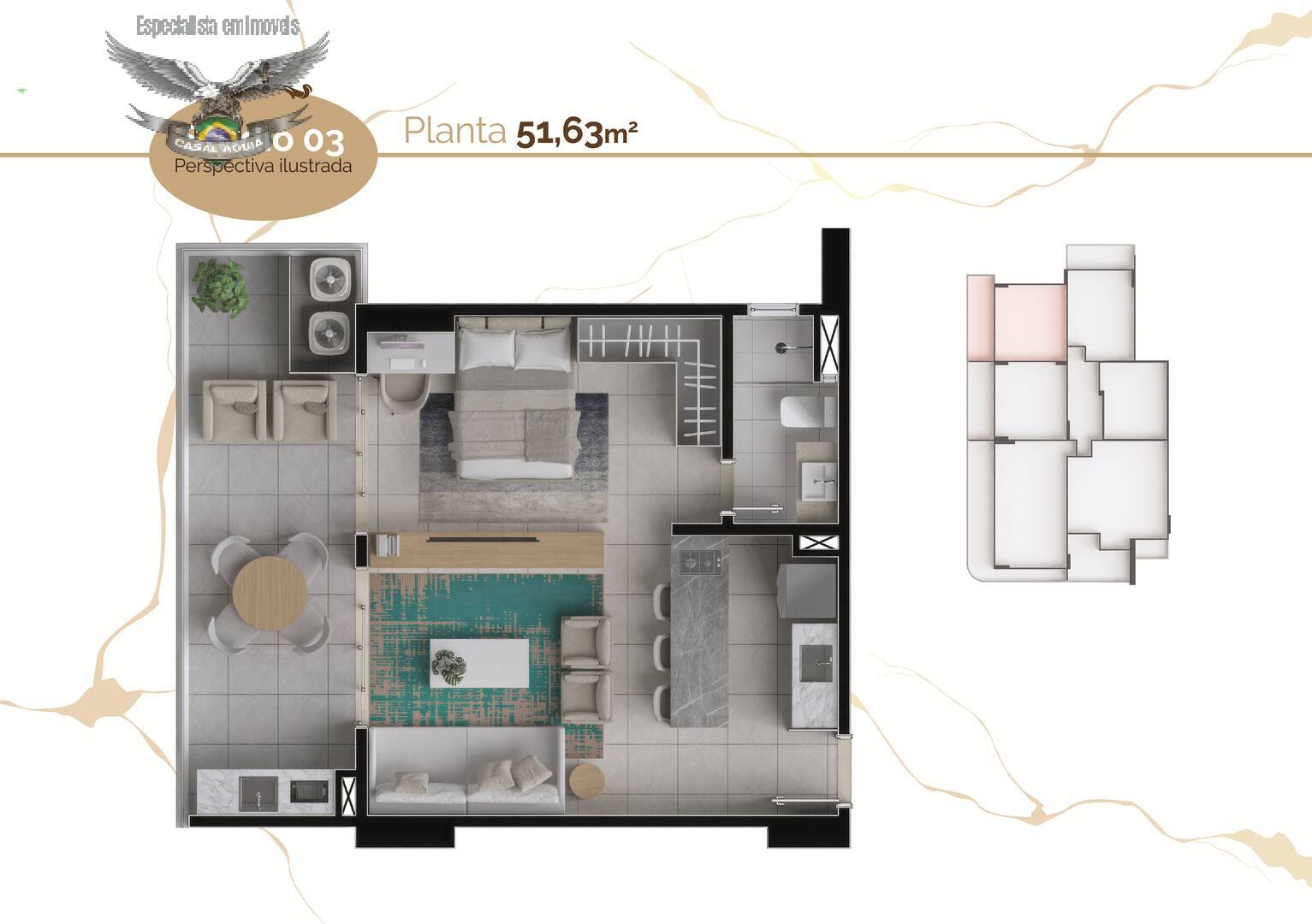 Apartamento à venda com 1 quarto, 51m² - Foto 18