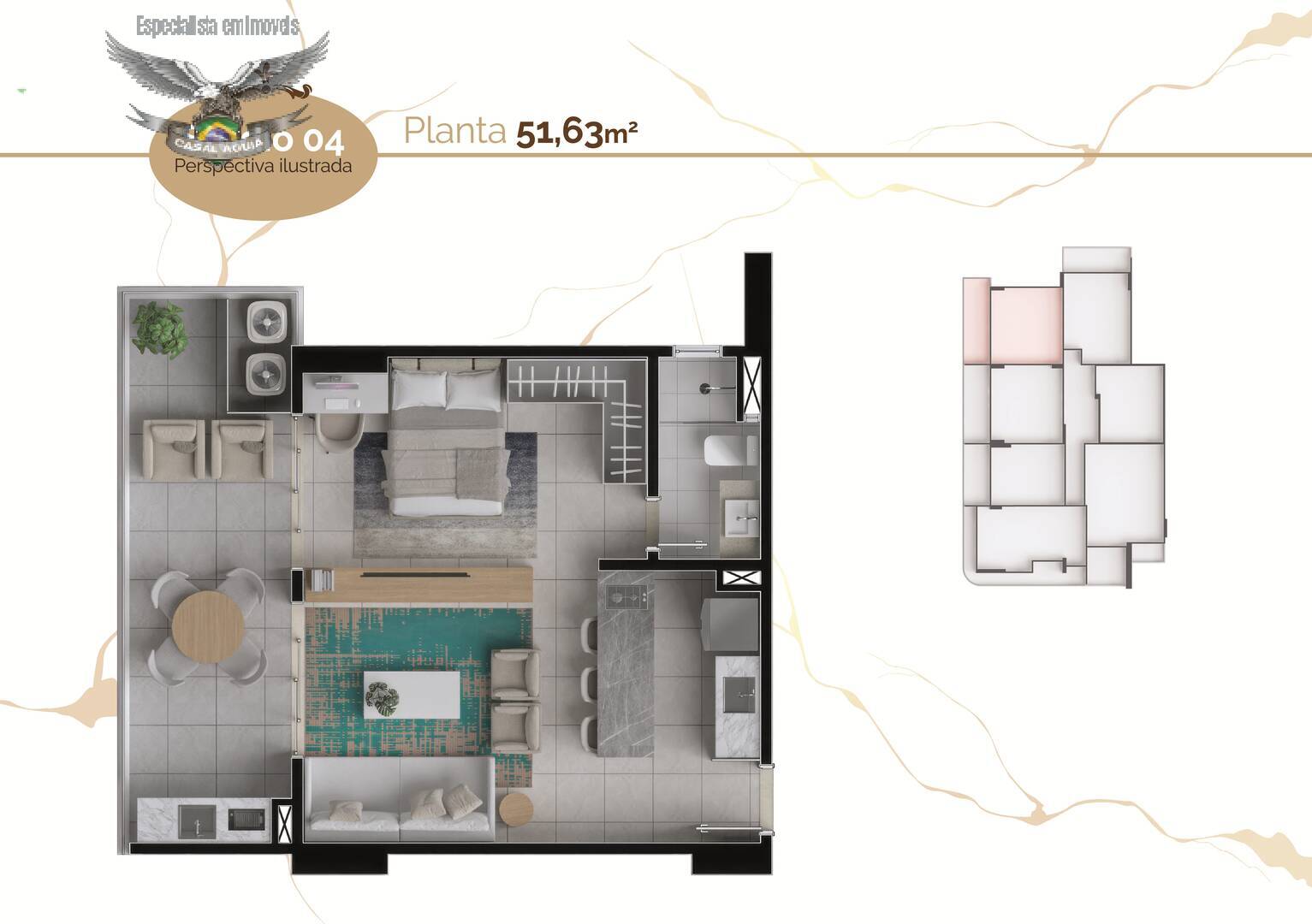 Apartamento à venda com 1 quarto, 51m² - Foto 31
