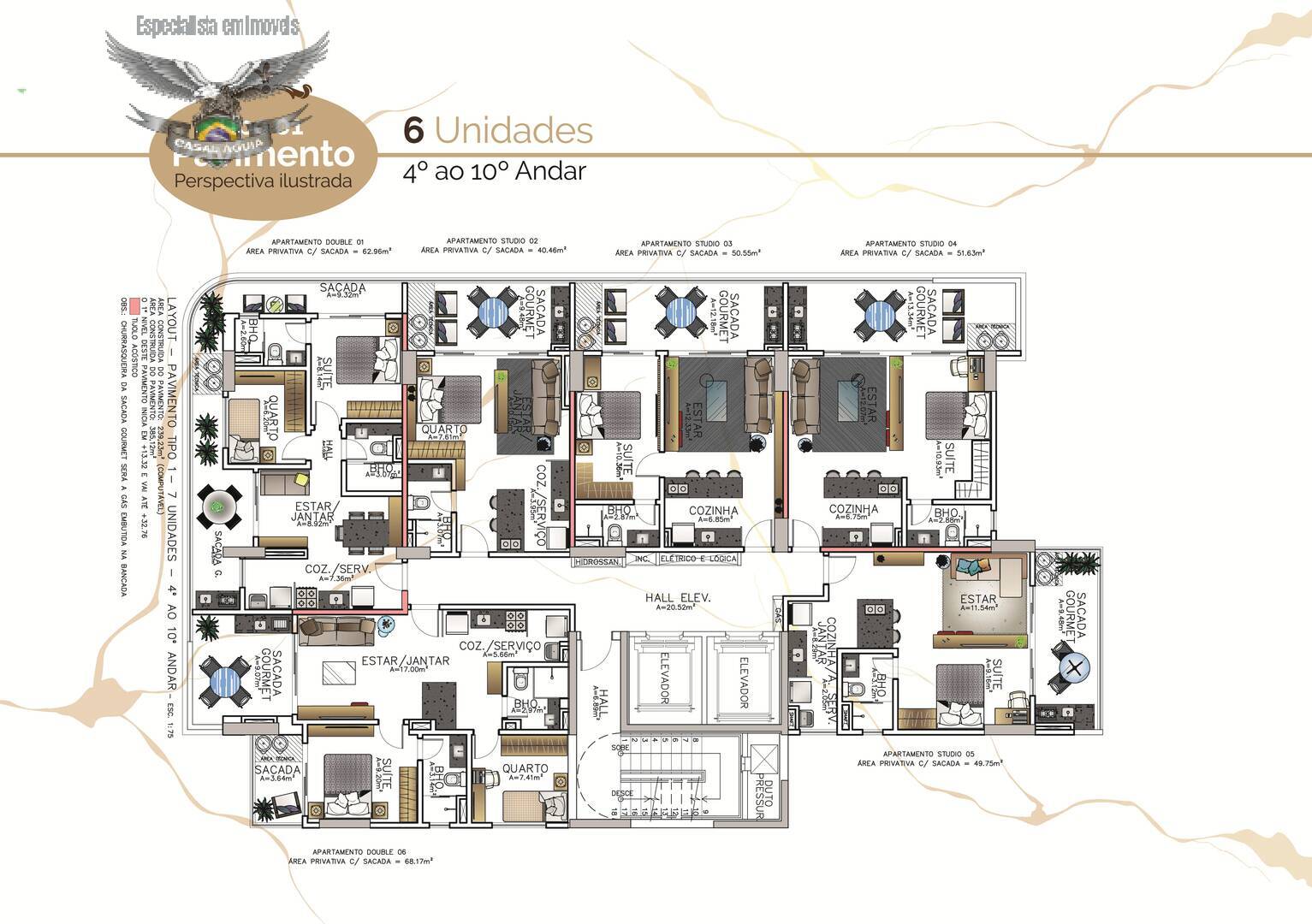 Apartamento à venda com 1 quarto, 51m² - Foto 42